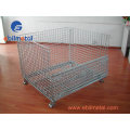 Supermarket Transport Customized Galvanized Storage Welded Collaposible Metal Folding Wire Mesh Cage